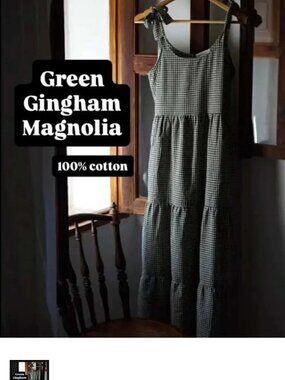 Iso little cottonwood green gingham magnolia